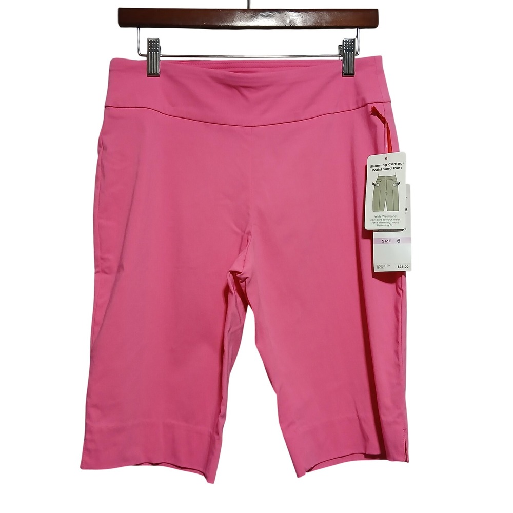 Ruby Rd Womens Hot Pink Slimming Contour Waistband Shorts Size 6 47107 RP